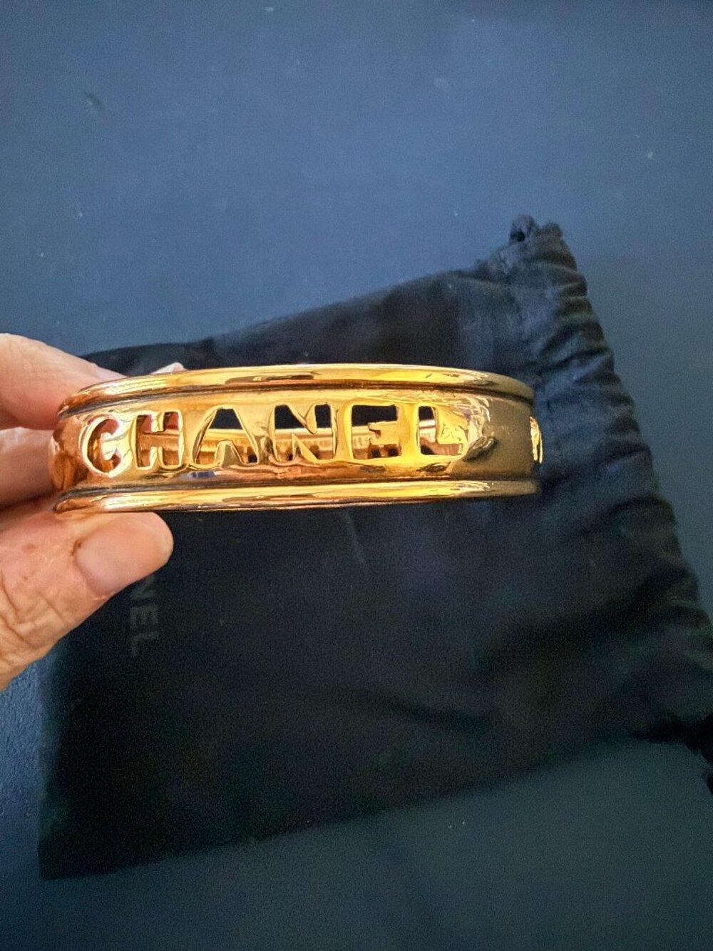 Authentic Vintage Chanel Paris Bangle Bracelet - Includes Certificate of Authen.
